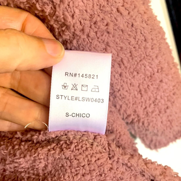 NWT WOMENS LISTICLE SUPER SOFT MAUVE FLEECE CARDIGAN SIZE SMALL - Picture 5 of 6